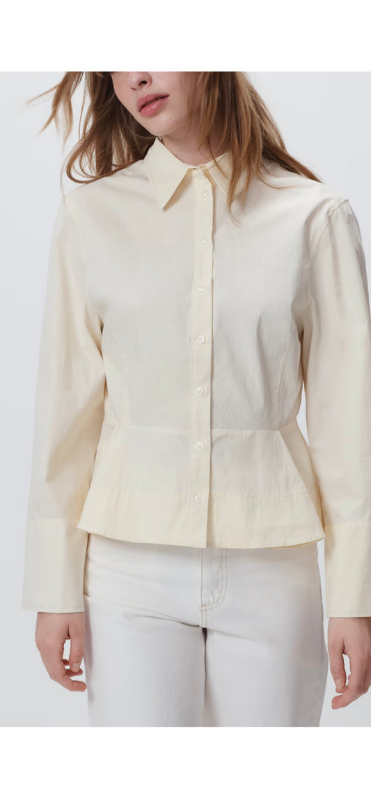 W-chemise simple soft yellow