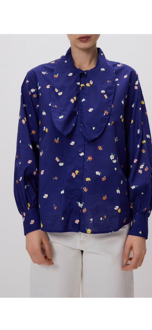 A-chemise cotton blue