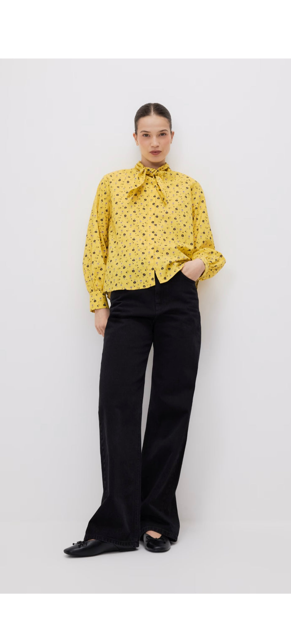 C-chemise en cotton jaune