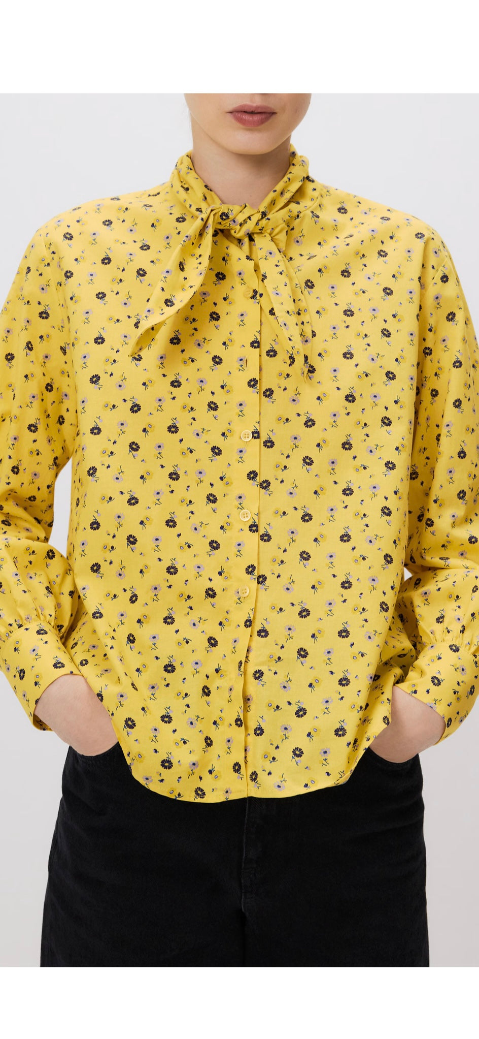 C-chemise en cotton jaune