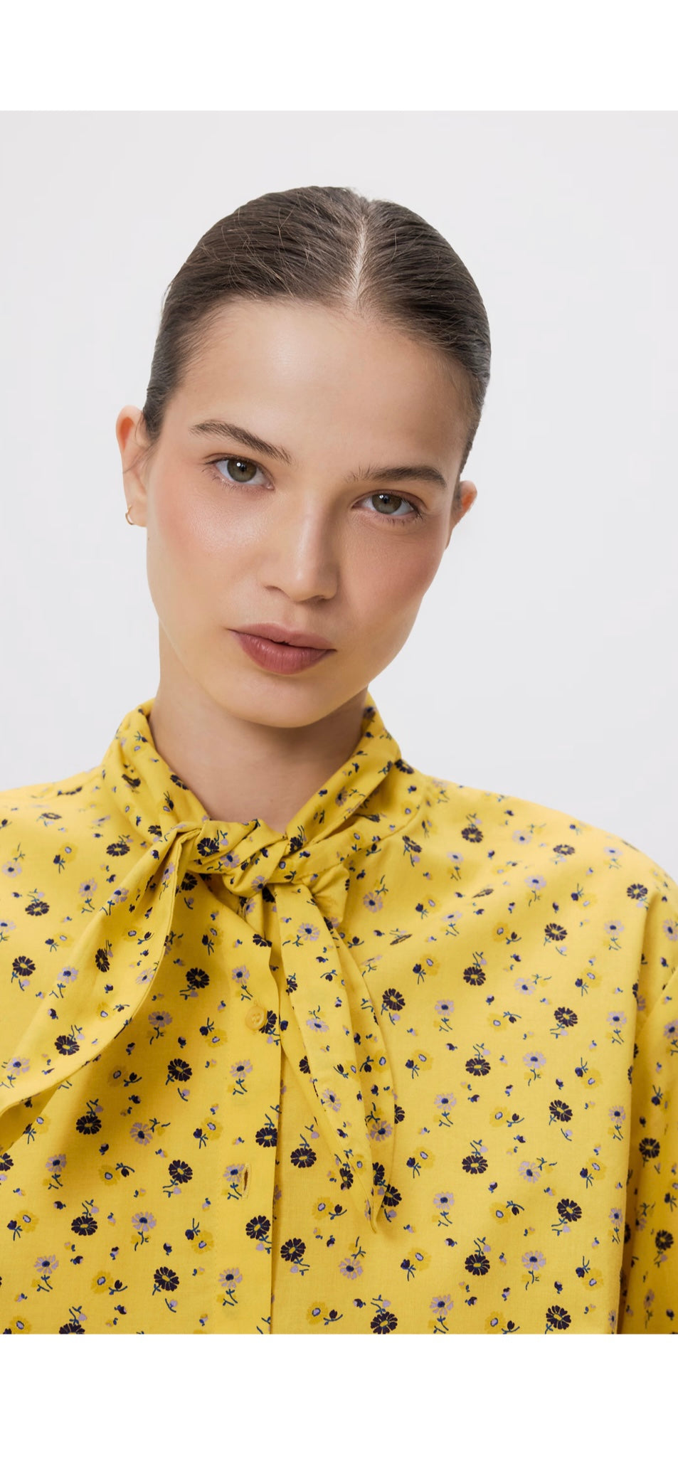 C-chemise en cotton jaune