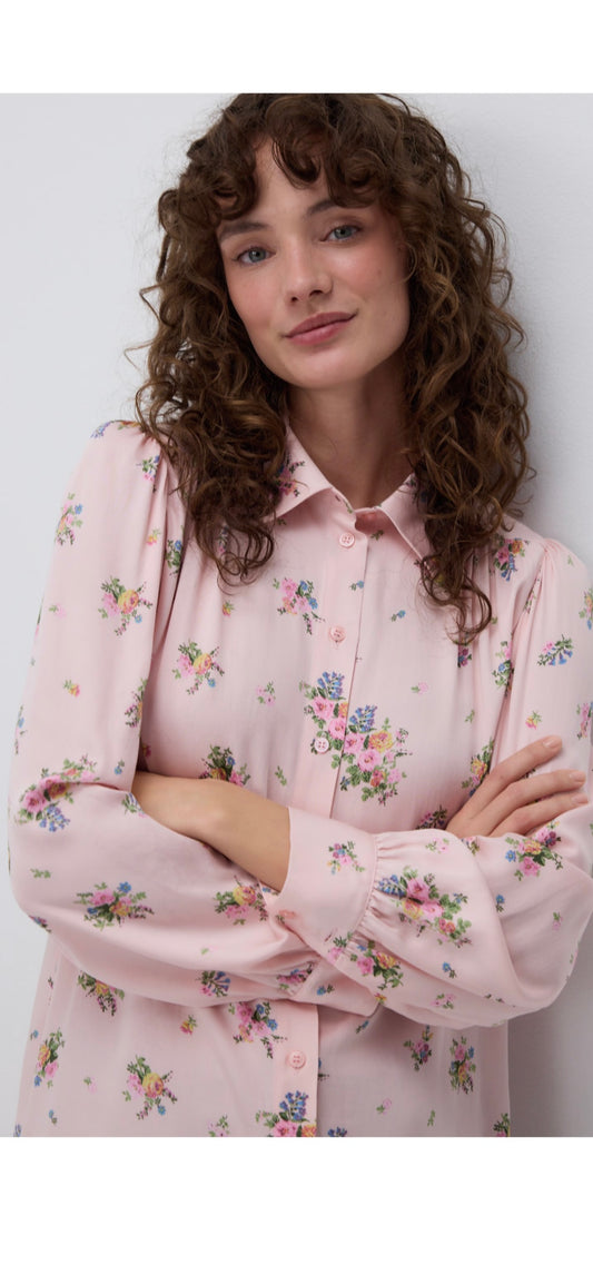Q-Chemise fleuri baby pink